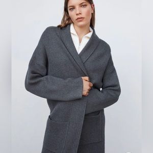 Mango Oversized knitted coat with pockets, small